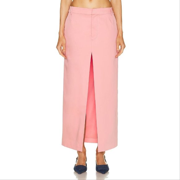 SIR. the label Giacomo Front Split Midi SKIRT Size 4 XL Pink Pockets NEW $550 - Picture 4 of 15